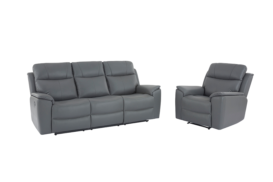RC-2424 Faux skórzana manualna poduszka podwójna rozkładana sofa